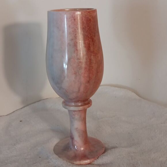 Alabaster Pink Marble Goblet - Picture 7 of 8